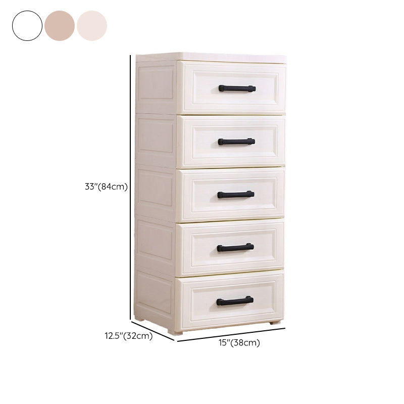 Contemporary 5-drawer Storage Cabinet Plastic Wardrobe Armoire