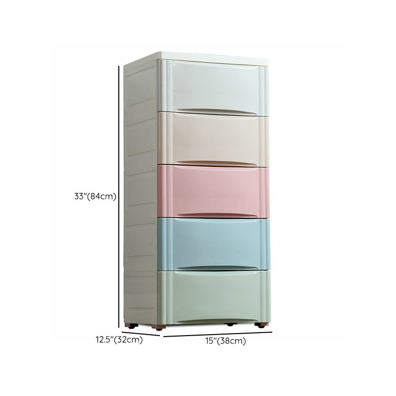 Contemporary 5-drawer Storage Cabinet Plastic Wardrobe Armoire