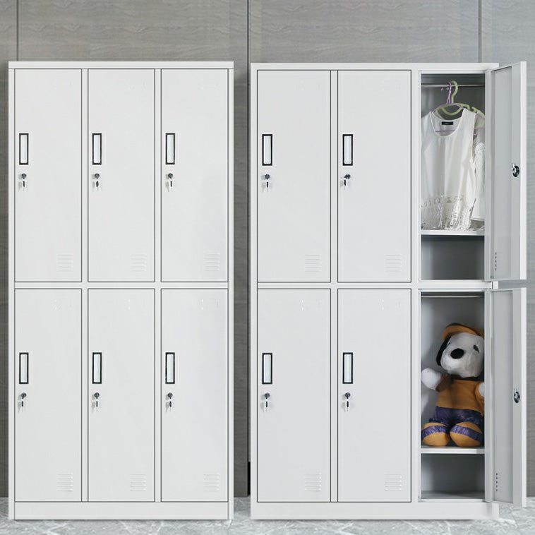 Modern Metal Wardrobe for Home Matte Finish Cabinet with Hinged Doors