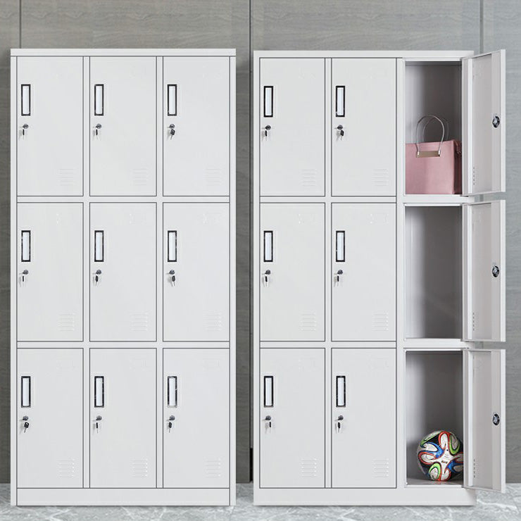 Modern Metal Wardrobe for Home Matte Finish Cabinet with Hinged Doors