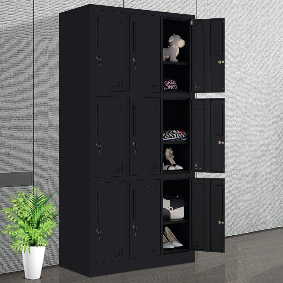 Modern Metal Wardrobe for Home Matte Finish Cabinet with Hinged Doors