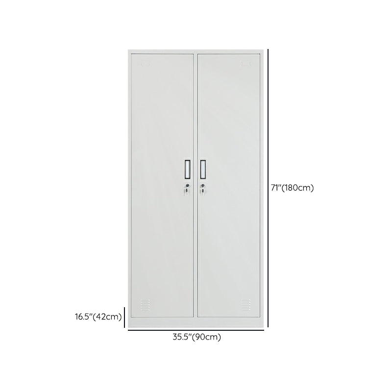Modern Metal Wardrobe for Home Matte Finish Cabinet with Hinged Doors