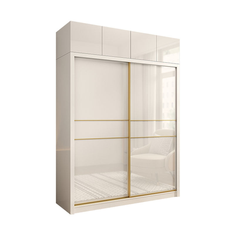 Contemporary Glossy White Storage Cabinet Manufactured Wood Cabinet for Home