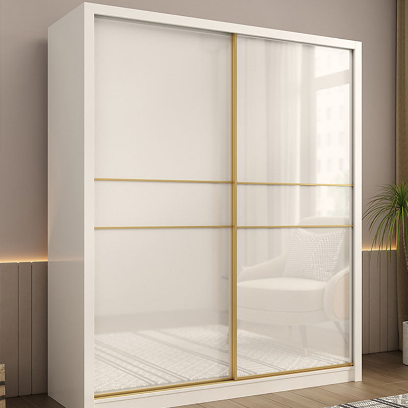 Contemporary Glossy White Storage Cabinet Manufactured Wood Cabinet for Home