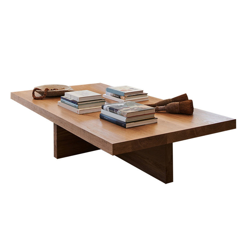 Nordic Style Rectangle Coffee Table Solid Wood Cross Legs Coffee Table