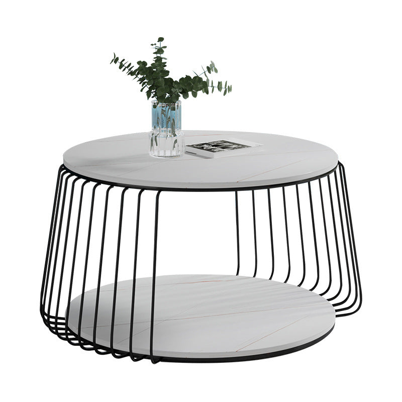 Luxurious Slate Coffee Table 1 Single Cocktail Table with Storage