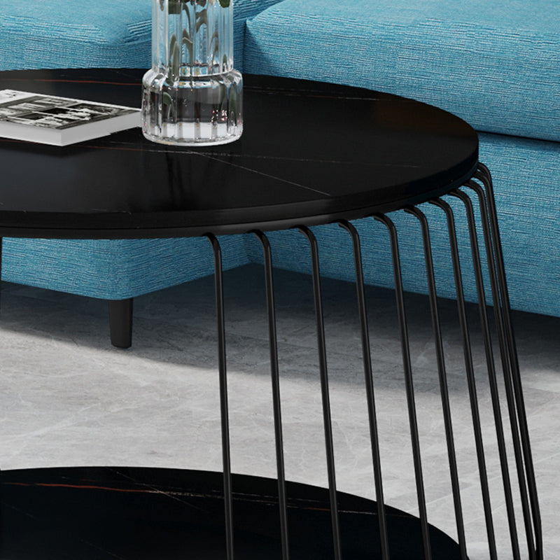Luxurious Slate Coffee Table 1 Single Cocktail Table with Storage