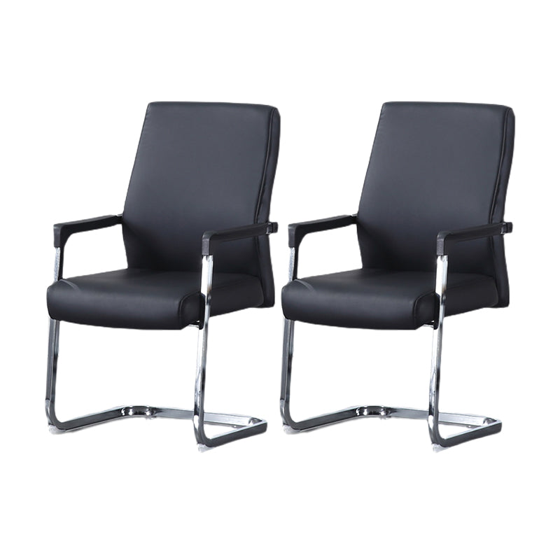 Contemporary Faux Leather Arm Chair Conference Mid-Back Office Chair