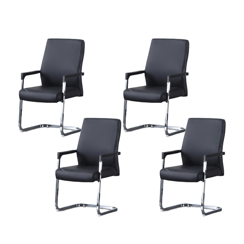 Contemporary Faux Leather Arm Chair Conference Mid-Back Office Chair