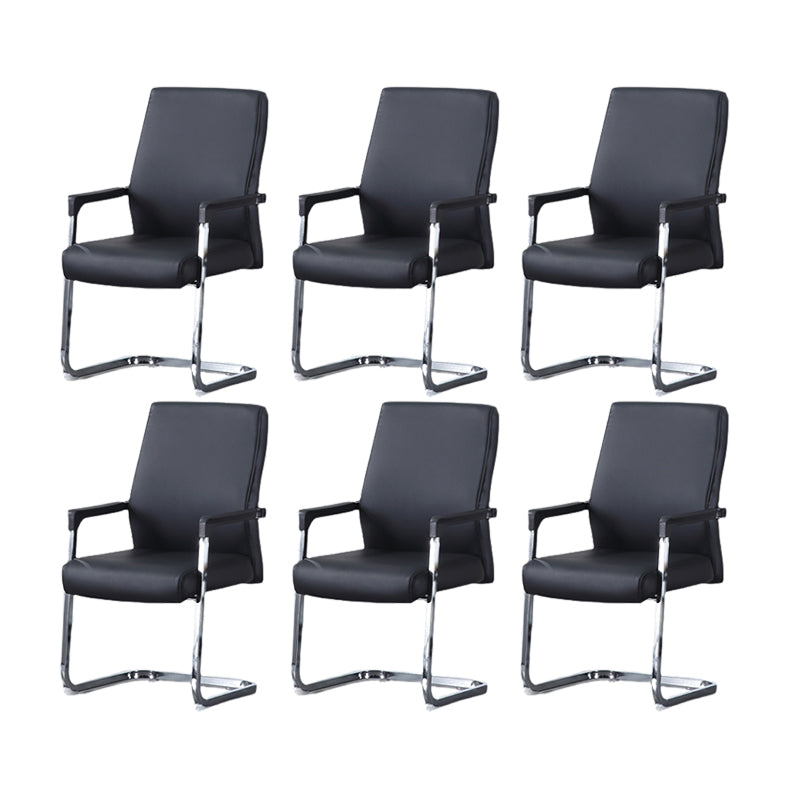 Contemporary Faux Leather Arm Chair Conference Mid-Back Office Chair