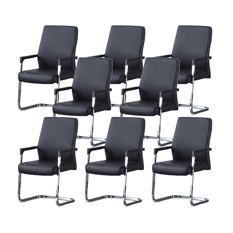 Contemporary Faux Leather Arm Chair Conference Mid-Back Office Chair