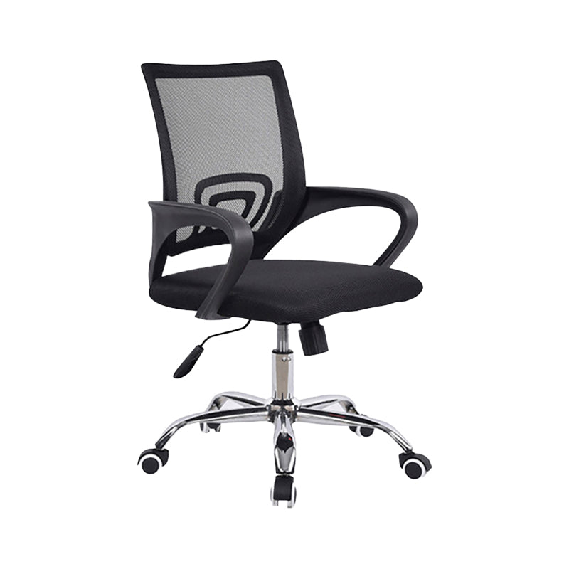 Contemporary Tilt Mechanism Microfiber Chair Task Mid-Back Arm Chair