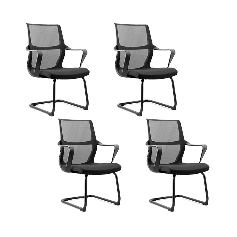 Modern Style Office Chair Mid Back Fixed Arms Ergonomic Mesh Task Chair