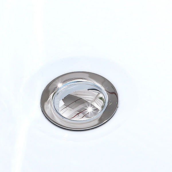 Modern Acrylic Rectangular Bathroom Bathtub with Drain White Tub