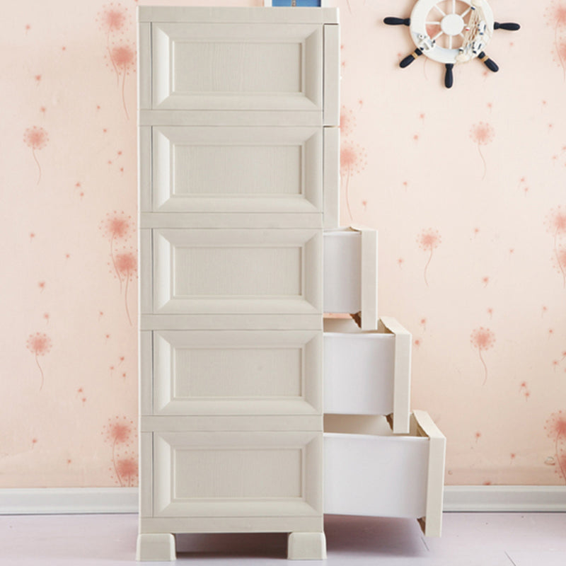 Modern Plastic Storage Cabinet for Bedroom Matte Finish Cabinet with 6 Drawers
