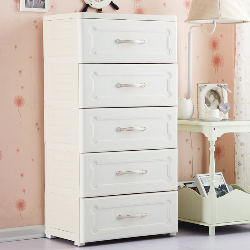 Modern Plastic Storage Cabinet for Bedroom Matte Finish Cabinet with 6 Drawers