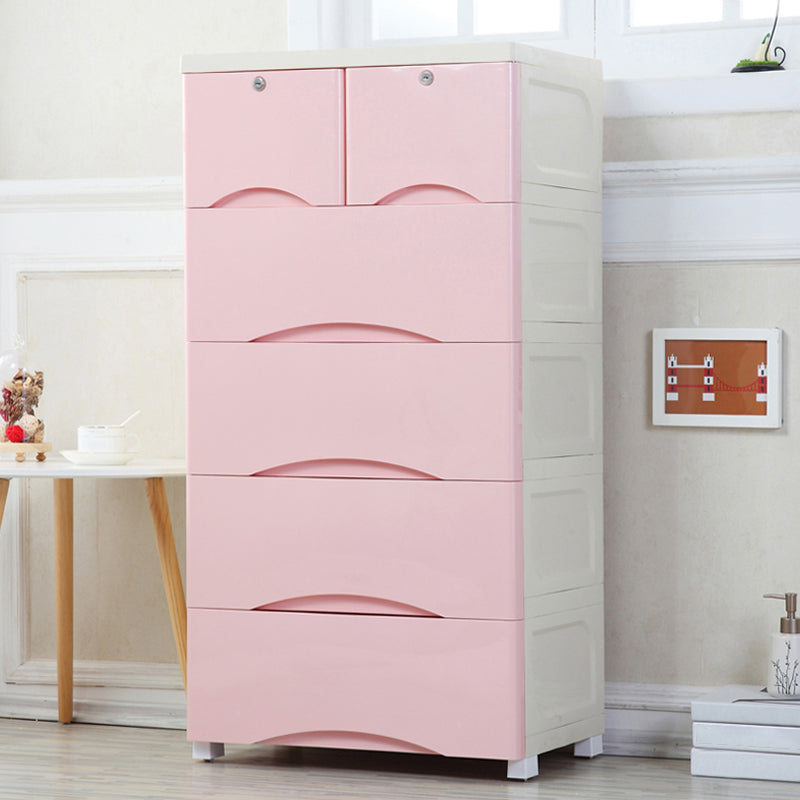 Plastic Matte Finish Storage Cabinet Contemporary Non-Hanging Armoire