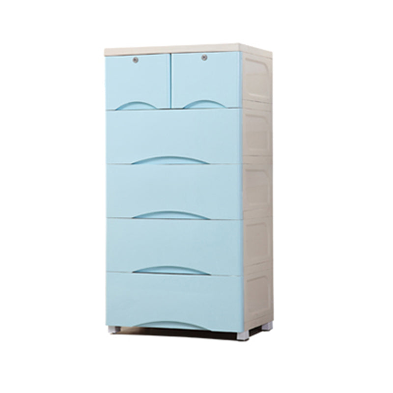 Plastic Matte Finish Storage Cabinet Contemporary Non-Hanging Armoire