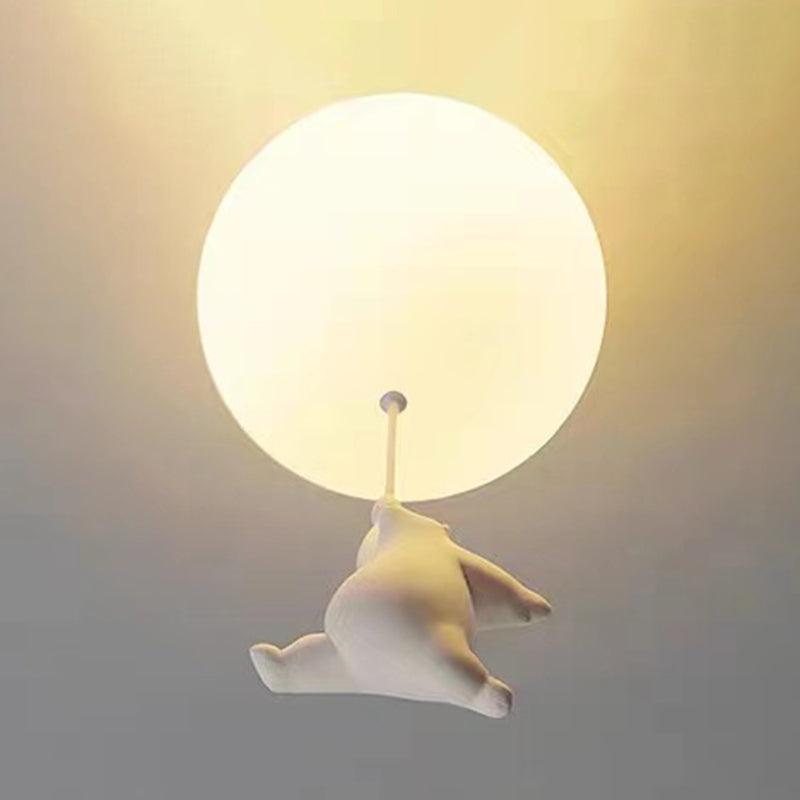 Contemporary Ceiling Lamp Creative Bear Flush Mount Light Fixture
