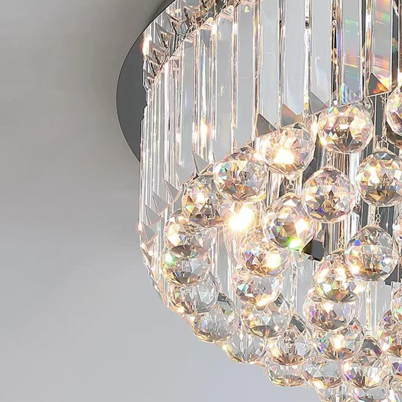 Ultra-Contemporary Flush Mount Lamp Crystal Ceiling Lighting for Bedroom