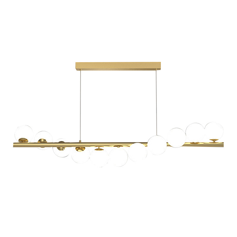 7/9/11-Light Contemporary Golden Kitchen Island Lighting Shaded Ceiling Light for Bedroom