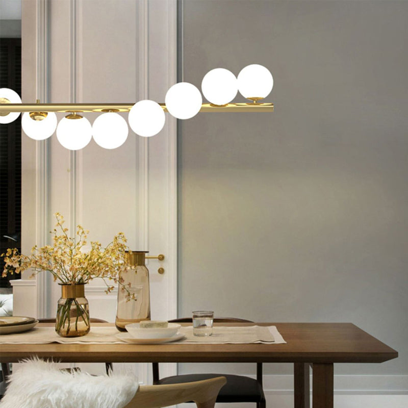 7/9/11-Light Contemporary Golden Kitchen Island Lighting Shaded Ceiling Light for Bedroom