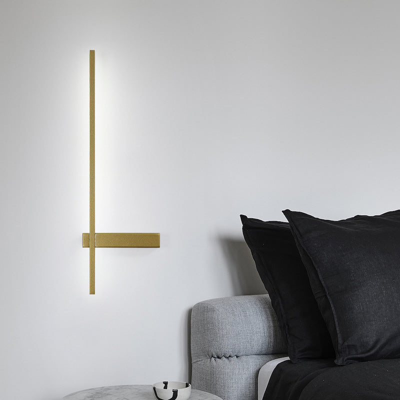 1-Light Linear Wall Light Modern Metal Wall Light Fixture for Bedroom