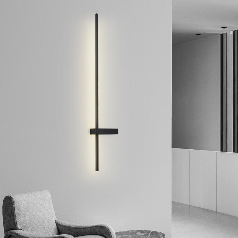 1-Light Linear Wall Light Modern Metal Wall Light Fixture for Bedroom