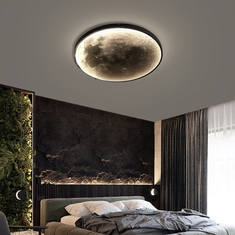 LED Modern Metal Wall Sconce Circle Shape Wall Light with Acrylic Shade for Bedroom