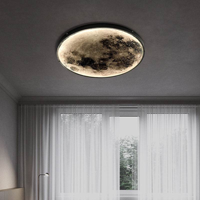 LED Modern Metal Wall Sconce Circle Shape Wall Light with Acrylic Shade for Bedroom