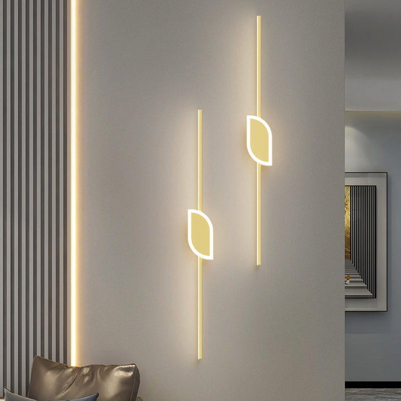 Nordic Style Iron Wall Light Strip Shape Wall Lamp for Children's Room