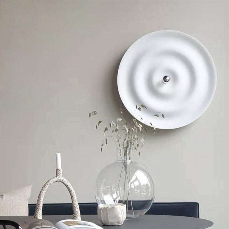 Modern Wall Sconce Ripple Shape Wall Light with Metal Shade for Bedroom