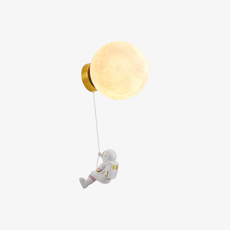 Cartoon Style Wall Light Ball Shape Wall Lamp for Children's Room (Included Doll)
