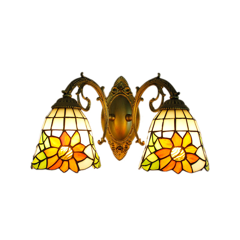 Tiffany Glass Vanity Light Creative Wall Light Sconce for Washroom