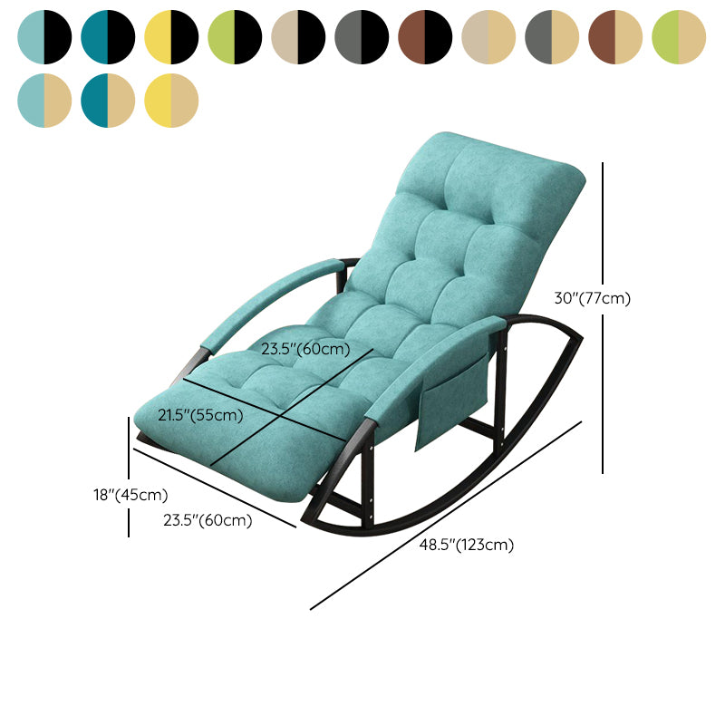 Tufted Cushions Rocker Chair Contemporary Whole Colored Fabric Rocker Chair