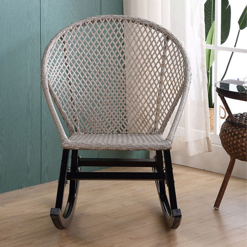 Rattan Rocking Chair Woven Rope Rocker Chair for Drawing Room