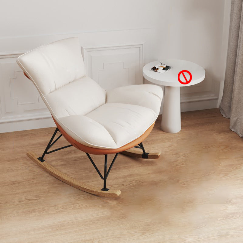 Modern Cushions Rocker Chair Metal Frame Dirt Resistant Spindle Rocker Chair