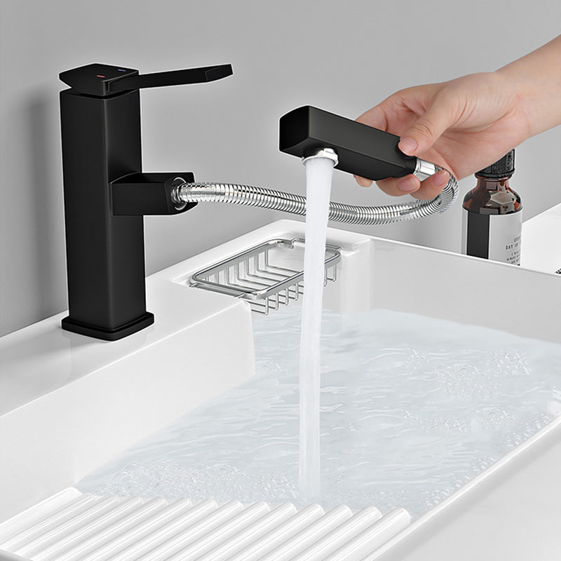 Contemporary Bathroom Sink Porcelain Solid Color Rectangular Vessel Sink with Pop-Up Drain