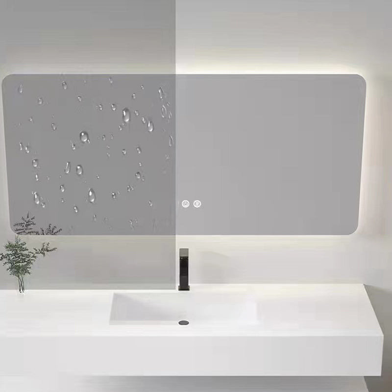 Creative Vanity Sink Mirror Wall-Mounted Bathroom Vanity Set in White