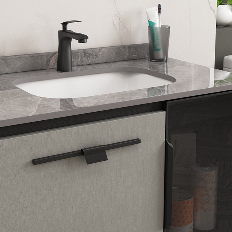 Contemporary Square Sink Cabinet Mirror Cabinet Bathroom Wall Mount Vanity Cabinet