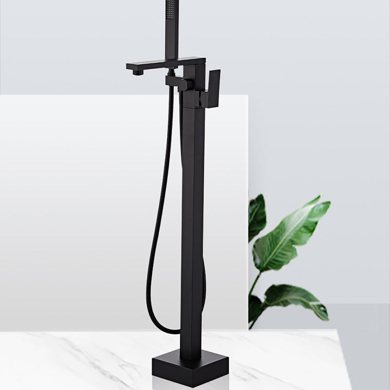 Modern Floor Mounted Freestanding Faucet 1-Handle Fixed Bath Filler Trim