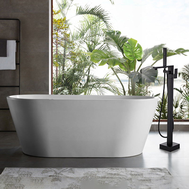 Modern Floor Mounted Freestanding Faucet 1-Handle Fixed Bath Filler Trim