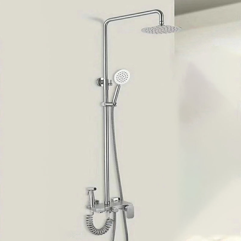 Modern Oval Swivel Shower Stainless Steel Shower Head Shower Faucet on Wall