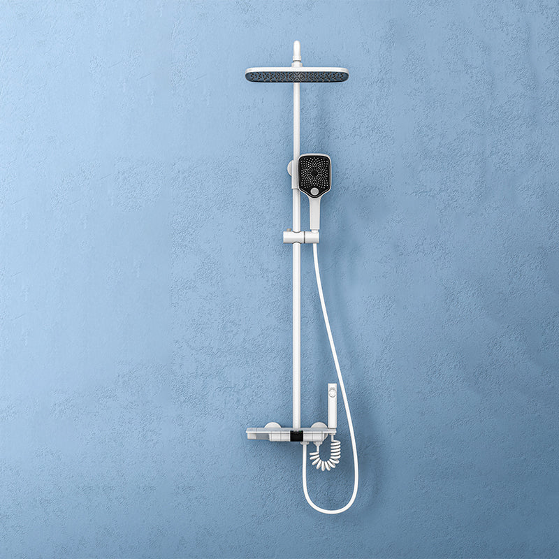 Modern Brass Shower System Wall Mounted Shower Set with Handheld Shower Head