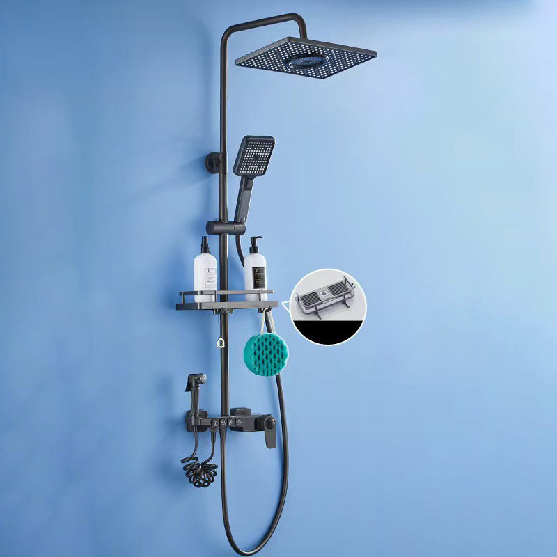 Contemporary Shower System Wall Mounted Shower System with Hand Shower