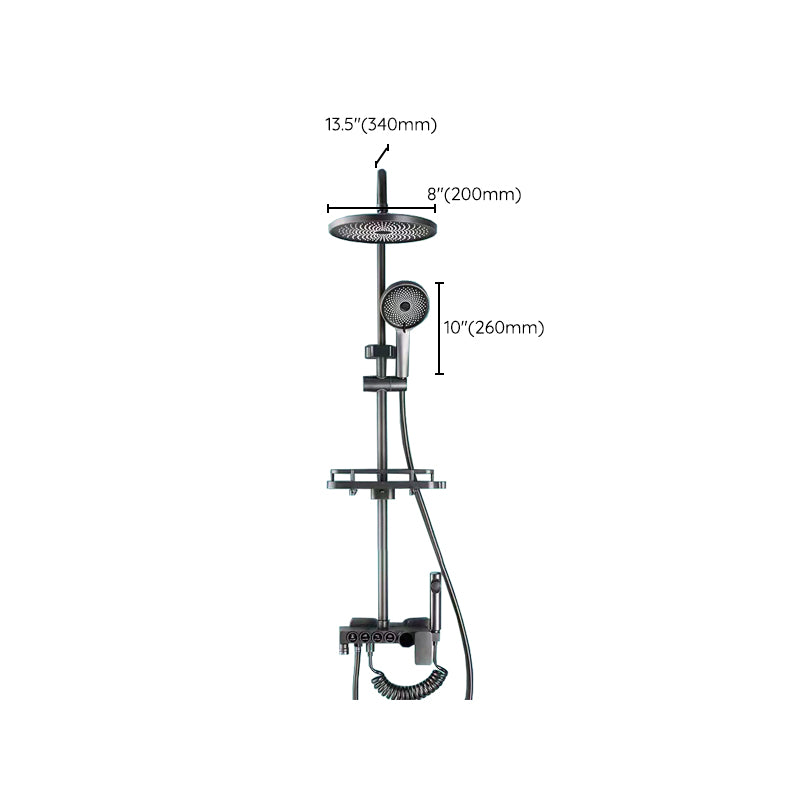 Contemporary Shower System Wall Mounted Shower System with Hand Shower