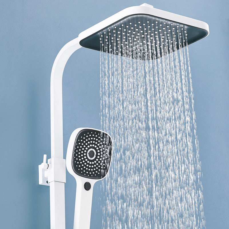 Modern Shower System Wall Mounted Rectangle Shower System with Hand Shower