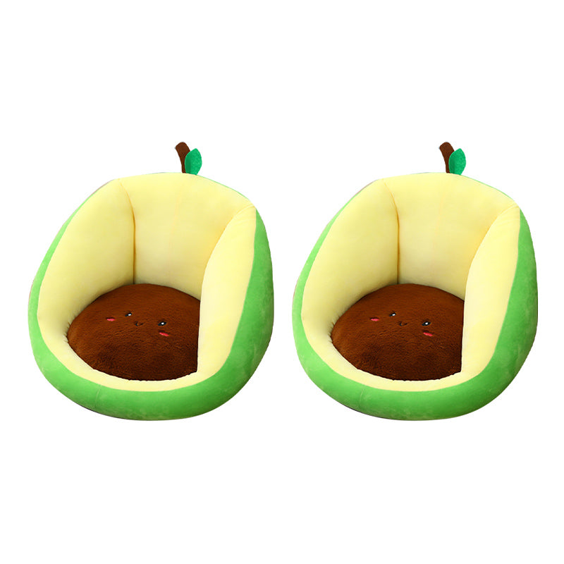 Contemporary Pouf Ottoman Velvet Upholstered Tear Resistant Animal Shape Ottoman