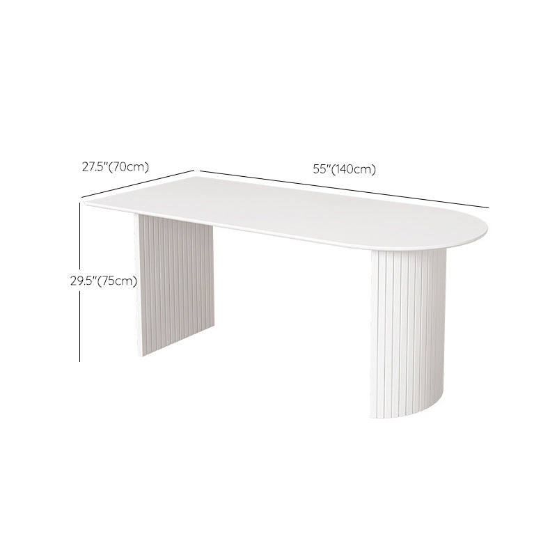 Modern Double Pedestal Dining Table Stone Table for Kitchen Dining Room
