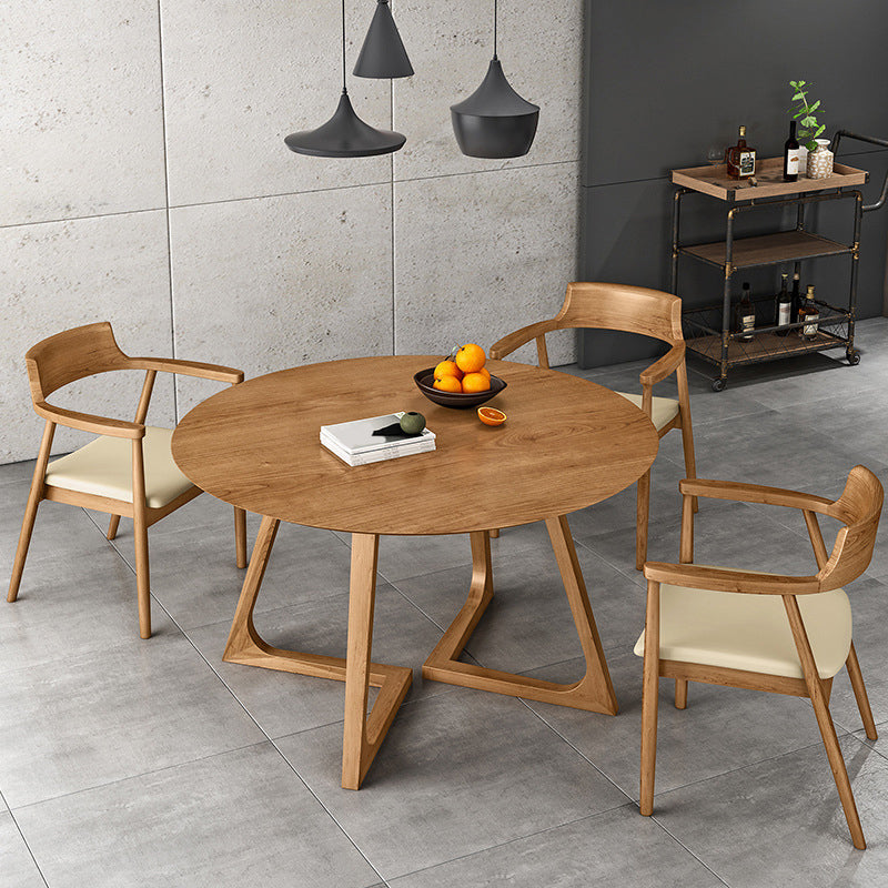 Contemporary Wood Dining Table Double Pedestal Dining Table for Dining Room
